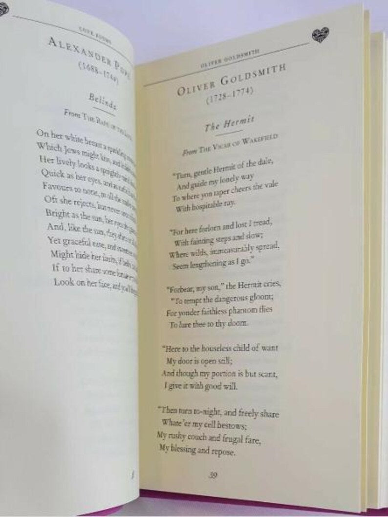 LOVE POEMS by Sappho Shakespeare Byron Dickinson Frost Shelley Faux Leather Classic edition New Classic Book