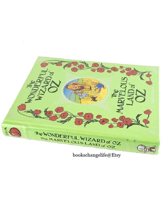 The Wonderful Wizard of Oz / The Marvelous Land of OZ by L. Frank Baum Deluxe Bonded Leather Collectible Hardcover Edition *New Sealed*