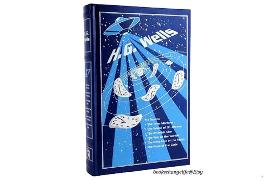 H.G. WELLS 6 Novels The War of the Worlds, Time Machine, Invisible Man, Island of Dr Moreau +2 Deluxe Leather Bound edition New Classic Book