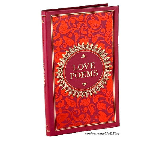 LOVE POEMS by Shakespeare, Byron, Keats, Poe, Browning... Pocket Leather Bound with Gilded pages New Classic Book