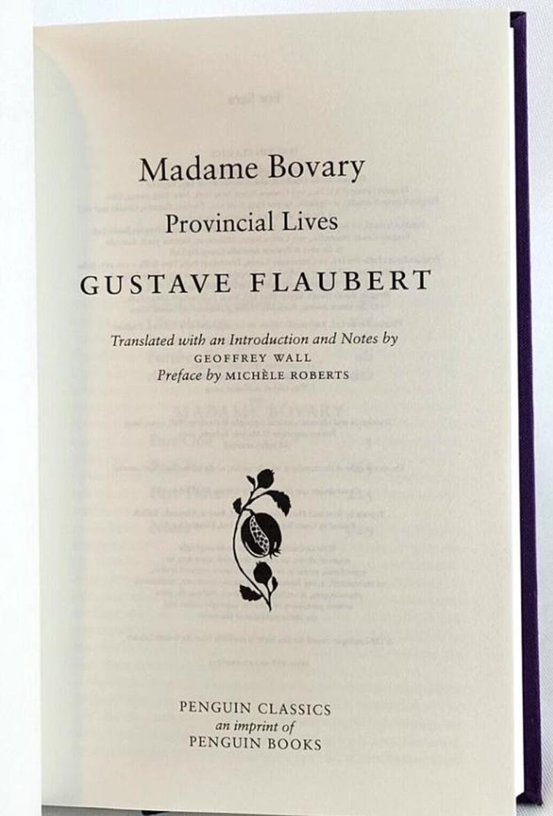 MADAME BOVARY Gustave Flaubert Clothbound Hardcover Edition New Classic Book